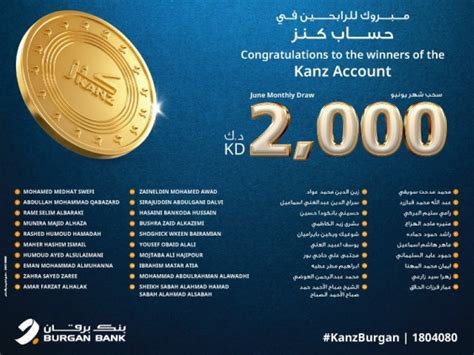 kanz draw date 2024|Burgan Bank launches Kanz draw account with KD 1,500,000 prize.